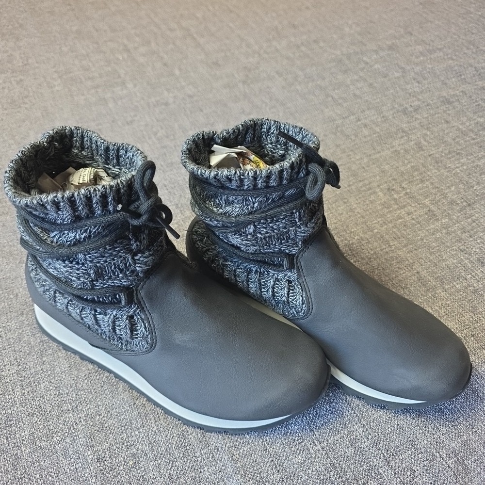Merrell Women's Alpine Pull On Knit Black Snow Boots Size 7.5